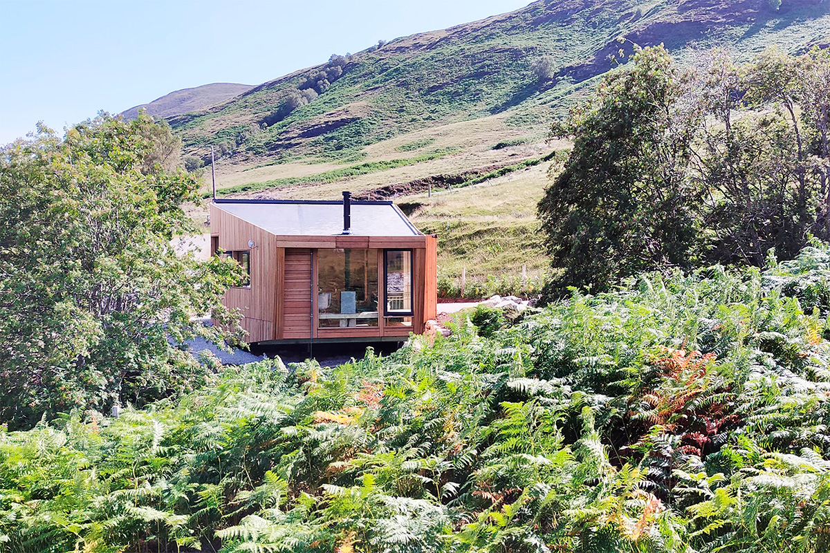 waterfell cabin, in the scottish highlands